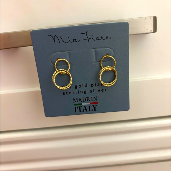 Mia Fiore 18K Gold Plated Sterling Silver Earrings - Picture 1 of 1